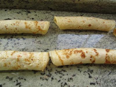 Crepes de langostinos