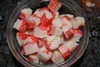 Fetuccini al pesto con langostinos