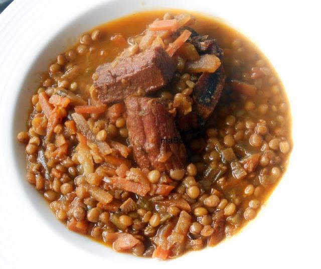 Sopa de lentejas al chocolate