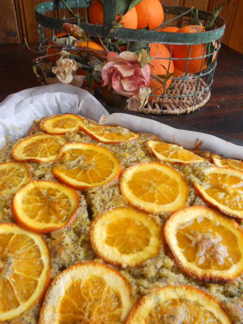 BIZCOCHO DE NARANJA CON SEMILLAS DE AMAPOLA