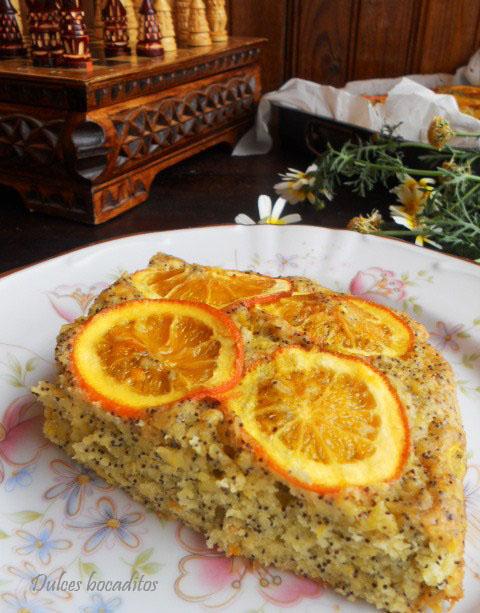 BIZCOCHO DE NARANJA CON SEMILLAS DE AMAPOLA