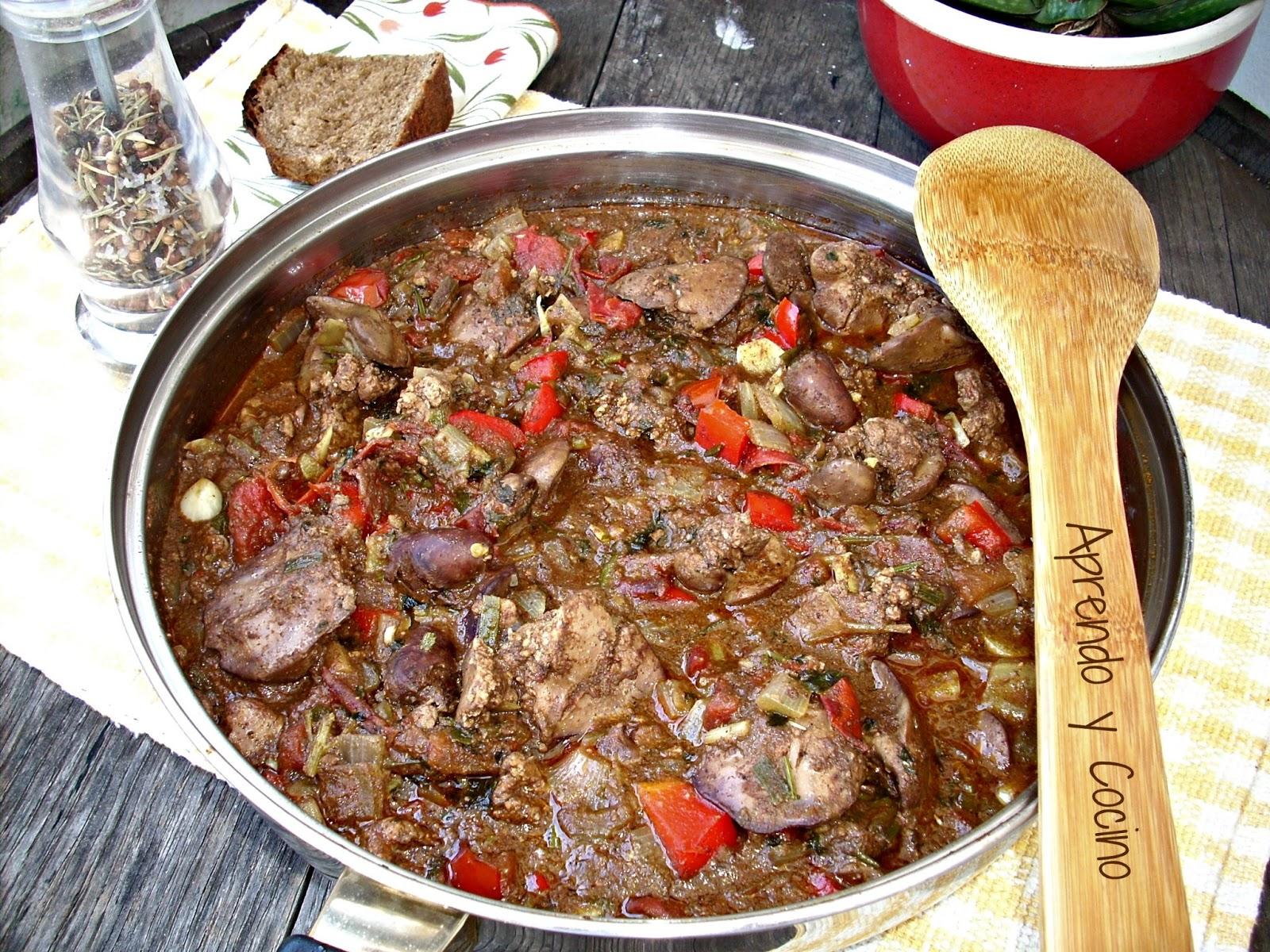 Higadillos a la Criolla / Creole Stew of Chicken Livers