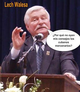 El “consejero” Lech Walesa se desespera con los mercenarios cubanos