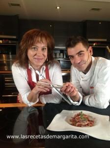 la foto y Cocinando con el Chef Carlos Durán Herrera