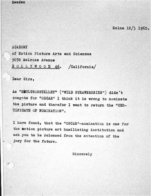 Bergman y la nominación al Oscar