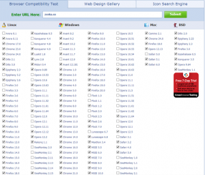 Browsershots - diferentes navegadores