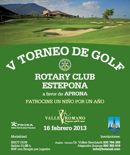 Cartel: V Torneo de golf