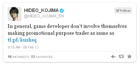 Kojima es el único desarrollador que parece que disfruta con su trabajo y al que le encanta hacernos disfrutar