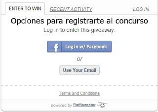 Cómo usar Rafflecopter al participar en un concurso