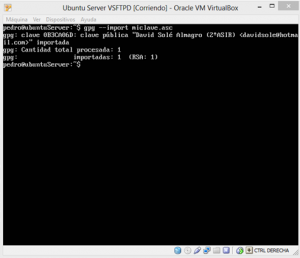 Importar Clave Cifrado Asimétrico