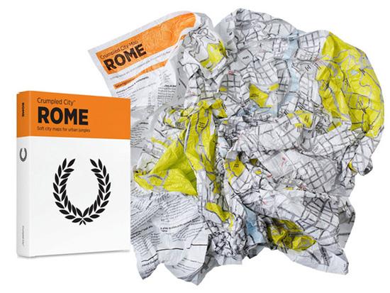 Crumpled City Map de Roma