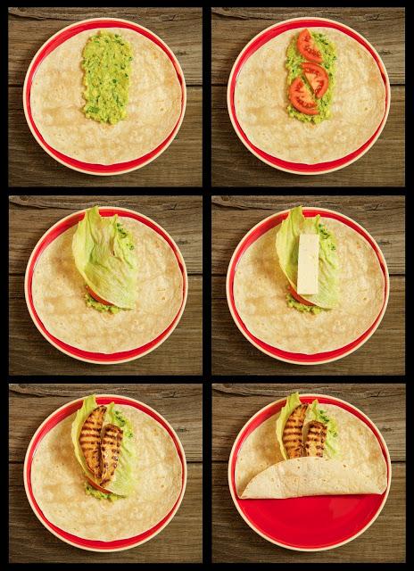 Wrap con pollo y guacamole