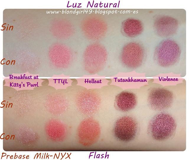 Mi paleta customizada [meow cosmetics] & Swatches con y sin prebase