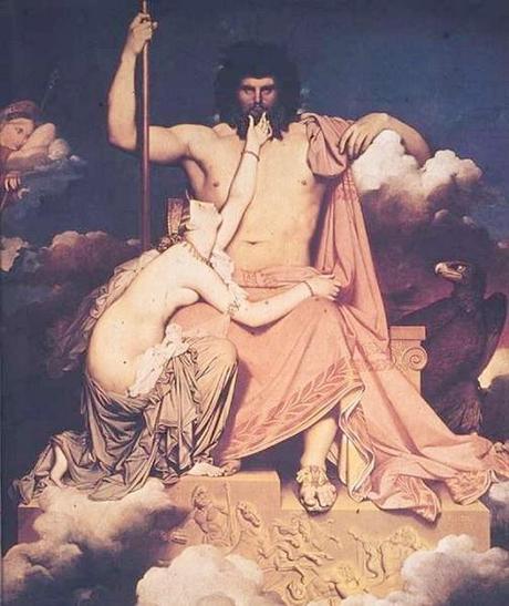 Zeus con Tetis. Dominique Ingres, frencés siglo XVIII