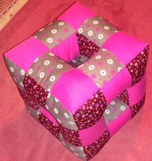 imagen cubo cojín patchwork