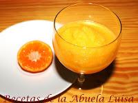 SORBETE RÁPIDO DE MANDARINA Y LIMON