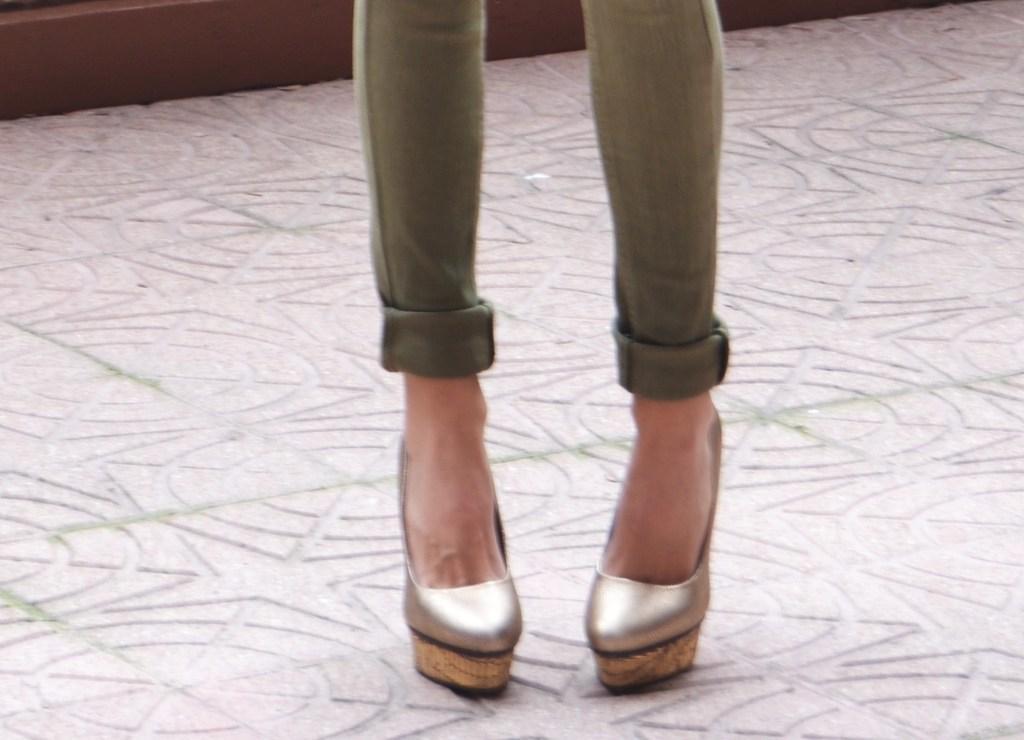 Fur and denim jacket