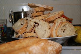 Pastel de pan y manzana