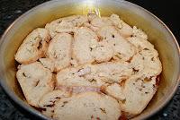 Pastel de pan y manzana