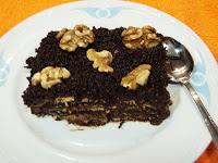 Receta de tarta de chocolate con galletas