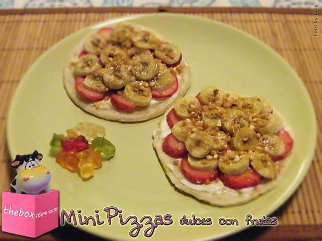 Mini Pizzas dulces con frutas