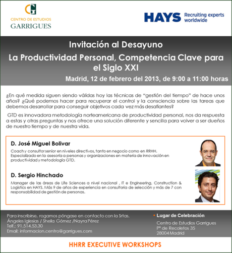 ponencia productividad garrigues La Productividad Personal, Competencia Clave para el Siglo XXI