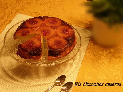 Tarta de queso y piña