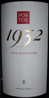 Pontos 1932 Alta Expresión 2008,  de la Bodega de Pinoso