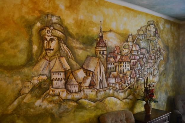 Mural alusivo a Vlad Tepes en su casa natal - Sighisoara