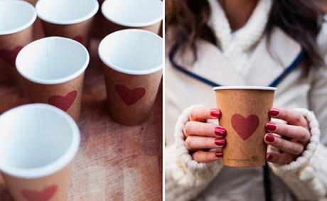 vasos con corazón Cómo hacer sellos de goma para San Valentín