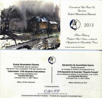 Exposición de Navidad. Acuarelistas Vascos