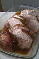 Lomo asado con miel y mostaza