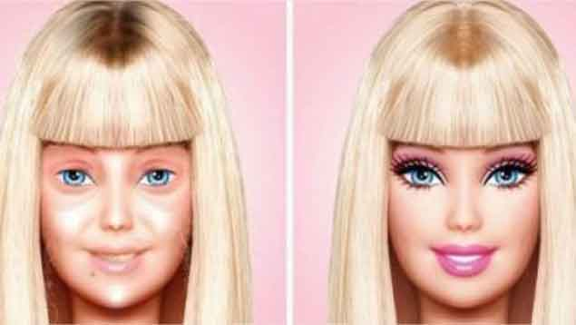 La Barbie sin maquillaje sorprende a muchos