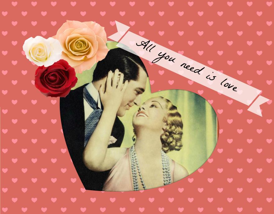 postal vintage san valentin