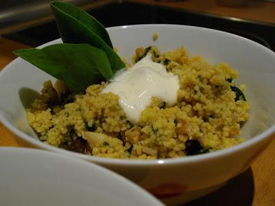 El couscous con espinacas de No más tuppers de mamá