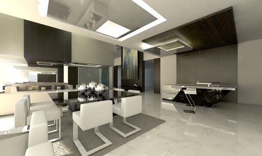 nueva propuesta de interiorismo para el salón principal de la vivienda diseñada por A-cero en Beirut