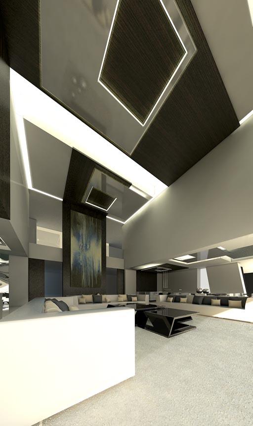 nueva propuesta de interiorismo para el salón principal de la vivienda diseñada por A-cero en Beirut