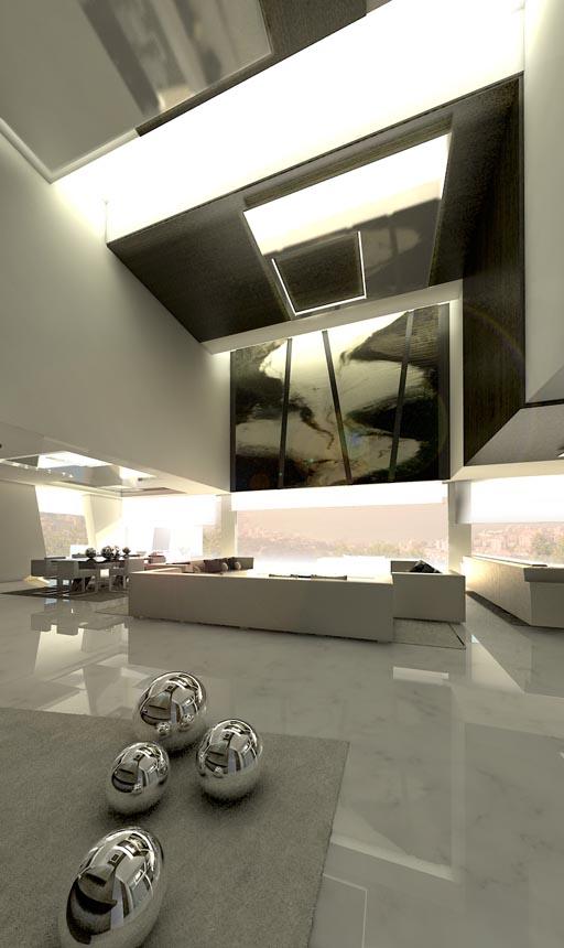 nueva propuesta de interiorismo para el salón principal de la vivienda diseñada por A-cero en Beirut