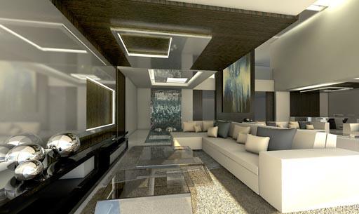 nueva propuesta de interiorismo para el salón principal de la vivienda diseñada por A-cero en Beirut