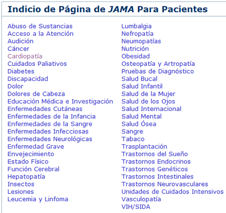 Información para pacientes en español Imagen en Picasa. Disculpen las molestias.