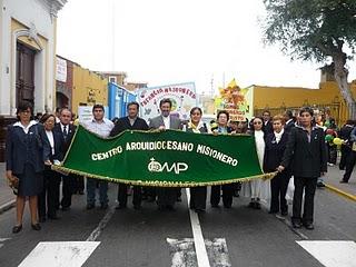 Asistentes a la celebración de la Jornada Mundial de la Infancia Misionera en la ciudad de Trujillo (Mayo del 2010)