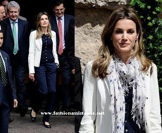 Dña Letizia visita el Monasterio de Yuso. El look de la Princesa.