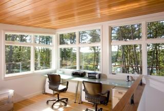 Mid-Century Modern Addition, Truro modern home office