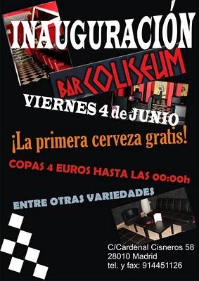 Inauguración del Bar Coliseum en Madrid