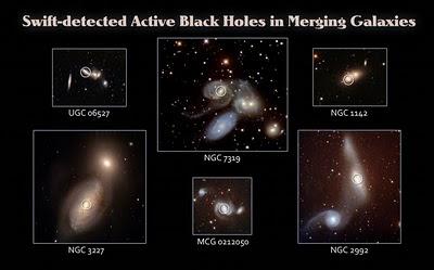 Las fusiones galácticas producen agujeros negros