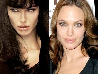 Angelia Jolie, irreconocible gracias al photoshop. Descubre aquí a más famosos retocados