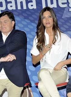 La mirada obscena de Camacho a Sara Carbonero