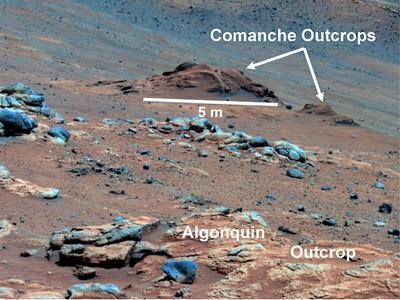 Spirit encuentra carbonatos y pruebas de un ambiente pasado favorable para la vida
