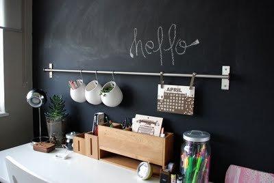 Inpiración: una pizarra en casa