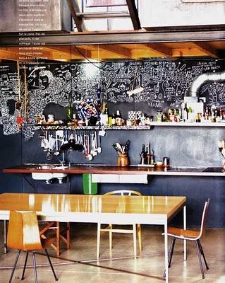 Inpiración: una pizarra en casa